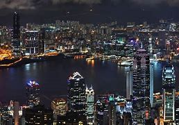 Image result for Hong Kong Sky Scrappers at Night