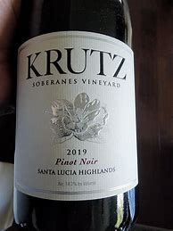 Image result for Krutz Family Pinot Noir Soberanes