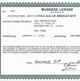 Image result for Business License Template Free