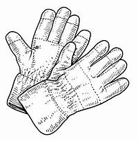 Image result for Fishing Glove Clip Art Black and White