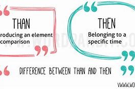 Image result for What Is Difference Between Then and Than