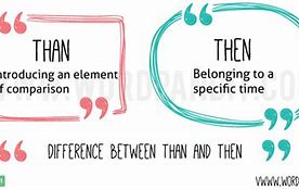 Image result for What Is Difference Between Then and Than