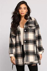 Image result for Flannel Shirt Jackets for Women