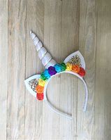 Image result for Unicorn Headband with Rainbow Horn