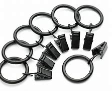 Image result for curtains clips ring black