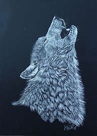 Image result for Wolf Scratch Art