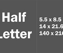 Image result for Half Letter Size