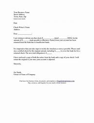 Image result for Insufficient Funds Letter Template
