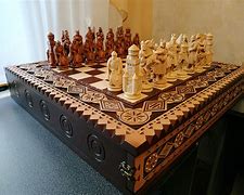 Image result for Wooden Chess Sets with Storage