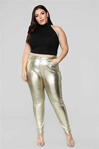 Image result for Gold Metallic Pants