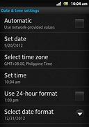 Image result for Date and Time On Android Phone