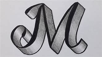 Image result for Letter M R Sketch 3D