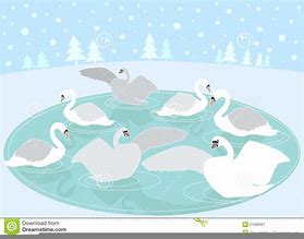 Image result for 7 Swans Clip Arts