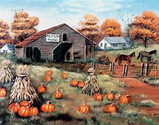 Image result for Fall Harvest Vintage Farm Paintings