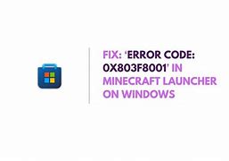 Image result for Error Code 0X803f8001