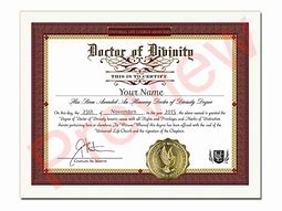 Image result for Doctor of Divinity Degree