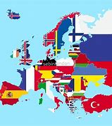 Image result for Europe Continent Map with Flags