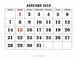 Image result for 2018 Monthly Calendar Printable PDF