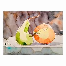Image result for Still Life Apple with Pears Cut in Half