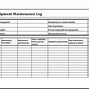 Image result for Preventive Maintenance Log Sheet Templates