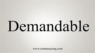 Image result for demandable