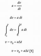 Image result for Kinematic Equations Calculus