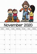 Image result for Kids November Monthly Calendar