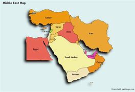 Image result for Simple Map of Middle East