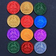 Image result for AA Sobriety Chips
