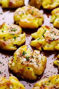 Image result for Oven Roasted Smashed Potatoes