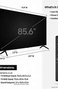 Image result for 86 Inch TV Size