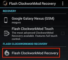 Image result for ClockworkMod Recovery