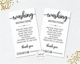 Image result for Editable Washing Instructions Template