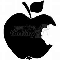 Image result for Apple Bite Clip Art Black and White