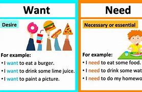 Image result for What the Difference Between a Need and a Want at Night