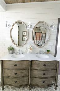 Image result for Vintage Farmhouse Bathroom Mirrors
