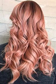 Image result for Rose Gold Highlights On Dark Hair