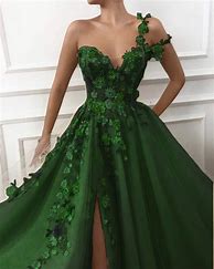 Image result for Emerald Green Fancy Dresses