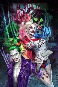 Image result for Chibi Joker and Harley Quinn Drawings