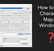 Image result for System Character Map