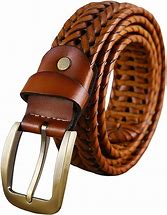 Image result for Men's Braided Leather Belt
