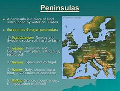 Image result for Peninsula's in Europe