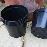 Image result for Large Black Plastic Flower Pots