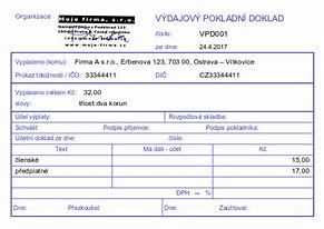 Image result for Výdajový Pokladní Doklad