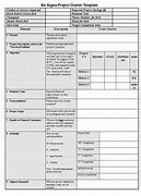 Image result for Six Sigma Project Template