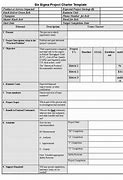 Image result for Lean Six Sigma Project Charter Template