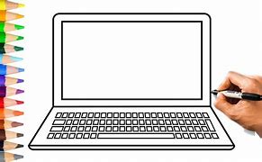 Image result for Drawing of Laptop and a Simple