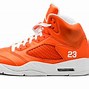 Image result for Orange Jordan 5s