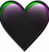 Image result for Black Heart Emoji PNG