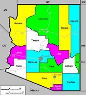 Image result for Arizona County Map
